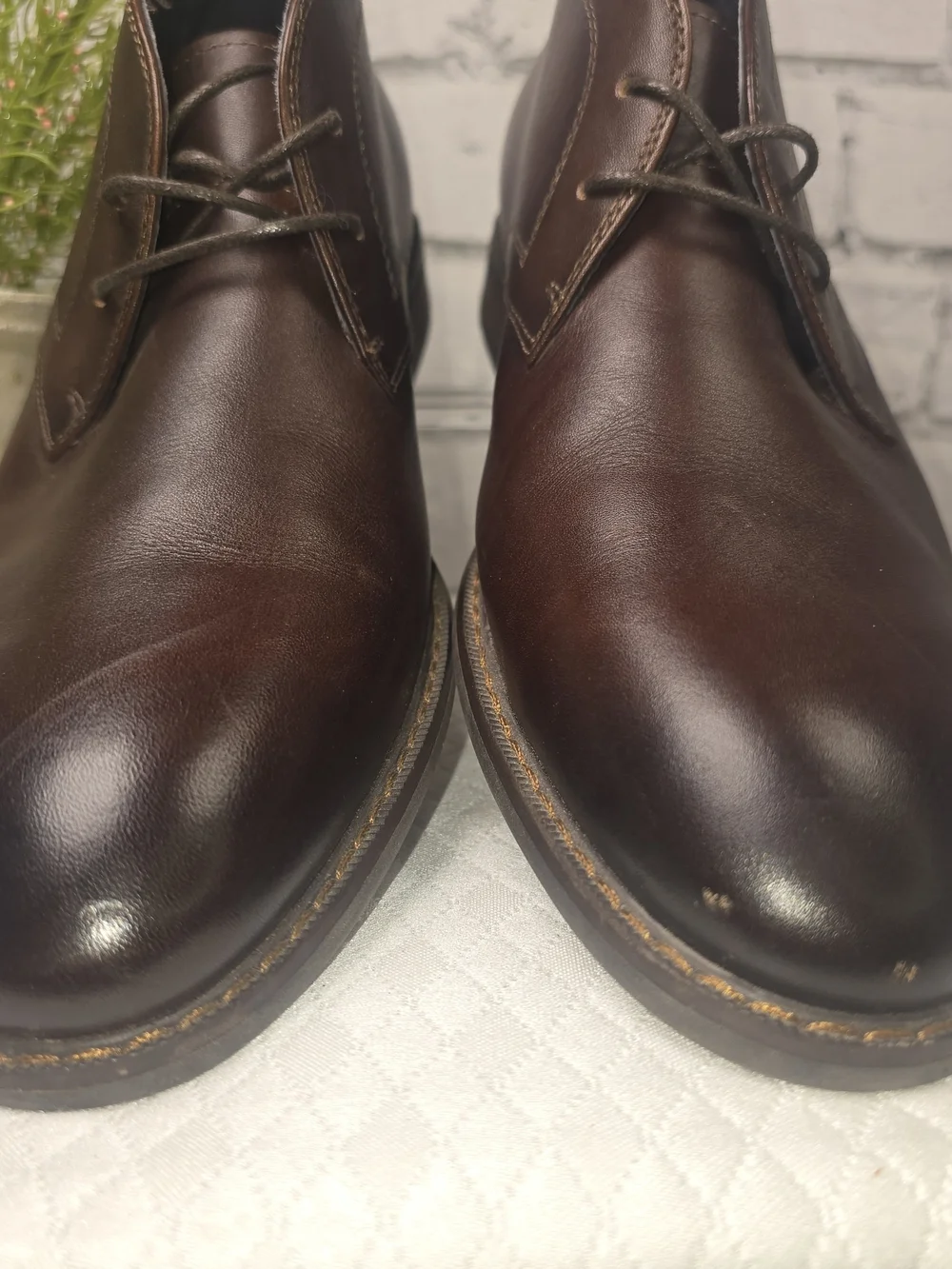 MORETTI BLACK LABEL BROWN LEATHER CHUKKA BOOTS LACE UP MENS 9D